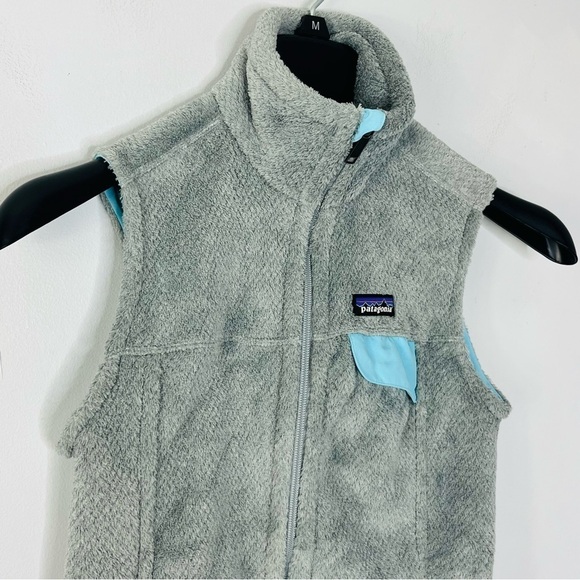 Patagonia Size XS Women's Synchilla Grey Turquoise Vest GSB - Picture 2 of 8